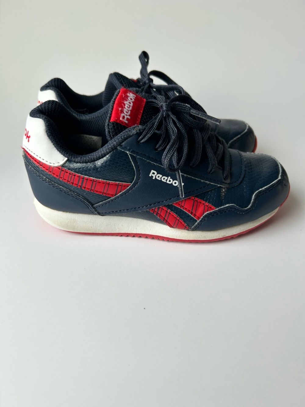 Reebok Kids Navy and Red Lace-Up Sneakers